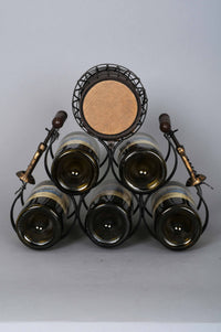 Karen Didion 5 Bottle Wine Holder Rack
