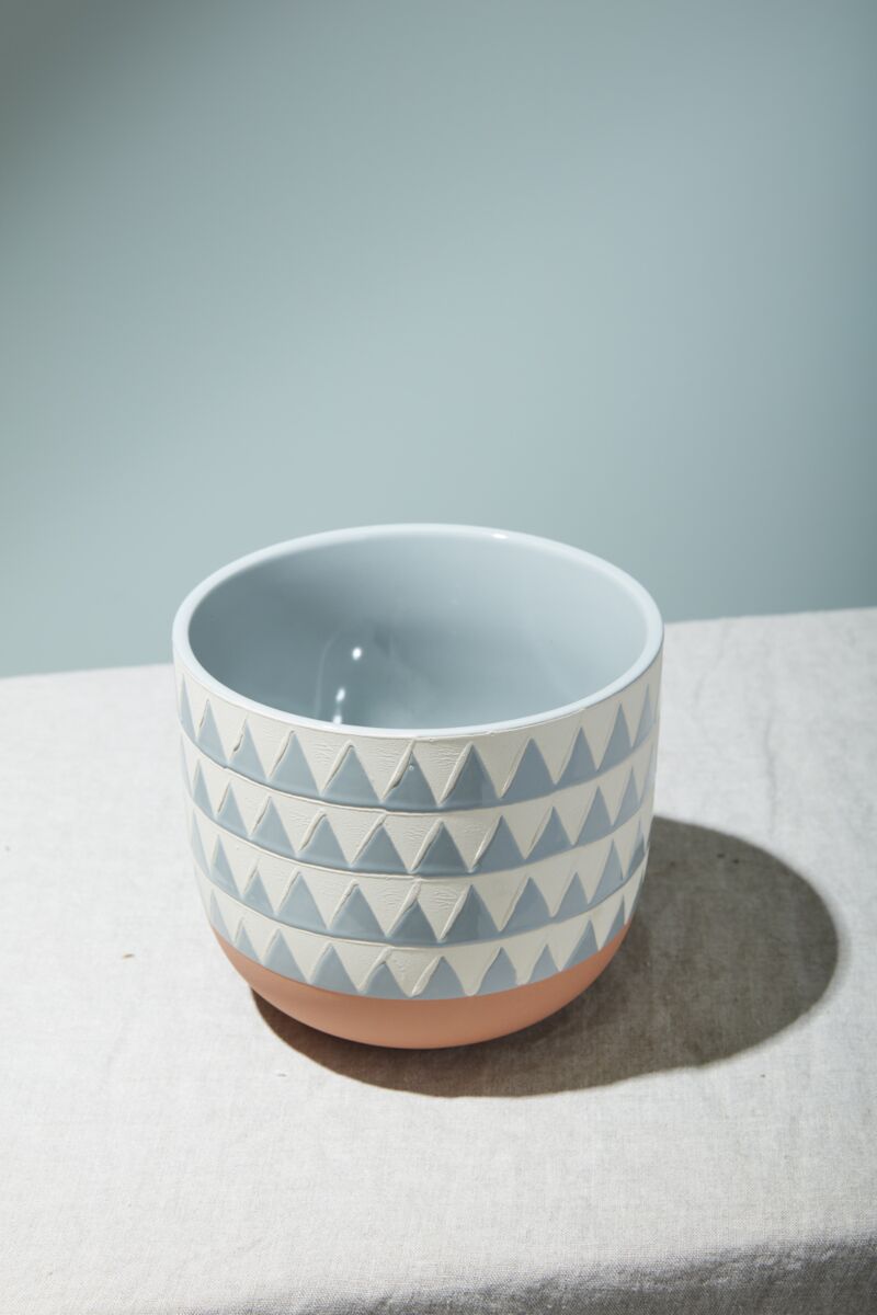 Design Shop Grey Sully Pot, 7" X 6.25".