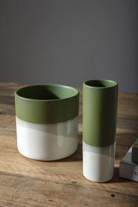 Design Shop Green Lauris Collection Pot, 4.5" X 4.5", Set of 2.