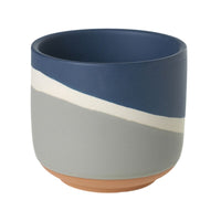 Design Shop Dark-Blue Colorway Collection Pot, 4" X 3.5", Set of 2.