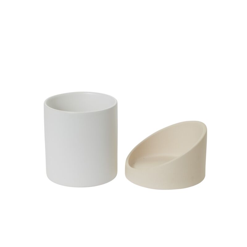 Design Shop White Brisbane Pot, 4.75" X 5.5".