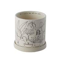 Design Shop White Plant Lady Pot, 4.75" X 4.75".