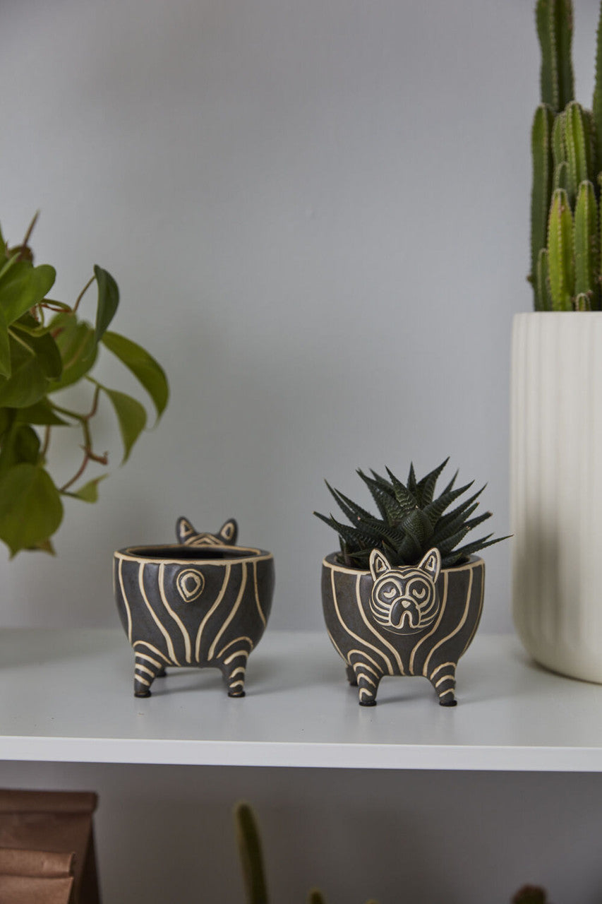 Design Shop White Puppy Love Planter