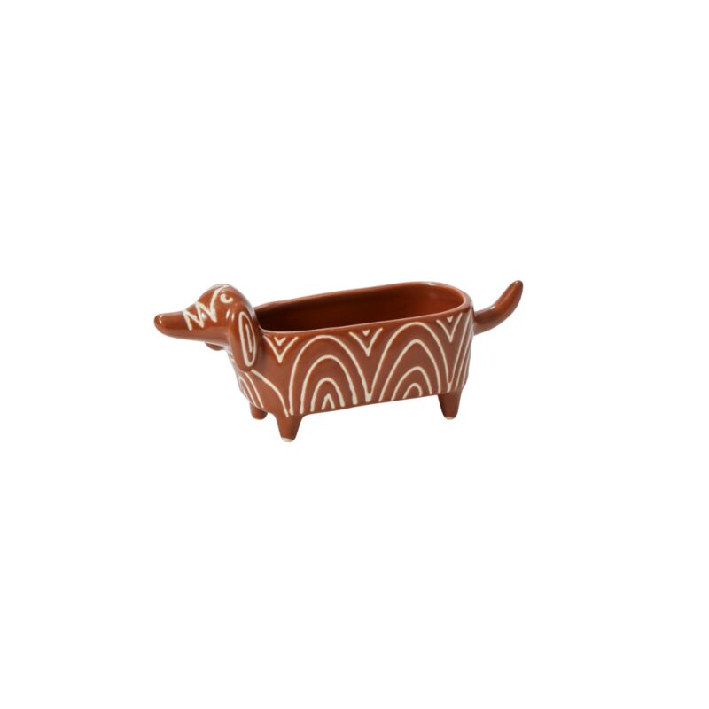 Design Shop Terracotta Puppy Love Planter Planter, 8" X 3.25", Set of 2.