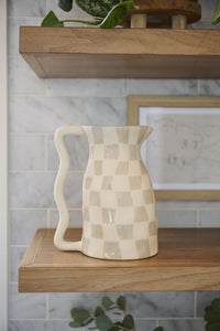 Design Shop Off-White Emil Collection Pitcher, 6.5" X 7.75".