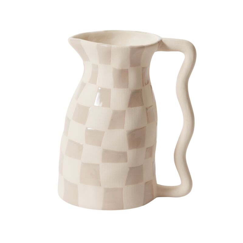 Design Shop Off-White Emil Collection Pitcher, 6.5" X 7.75".