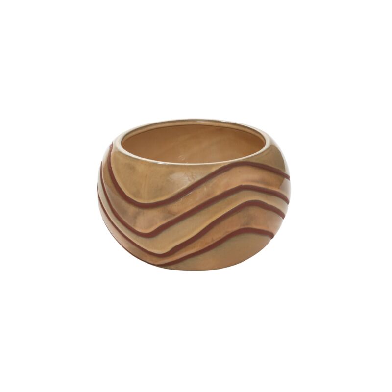 Design Shop Brown Mollino Collection Pot, 7.5" X 4.75".