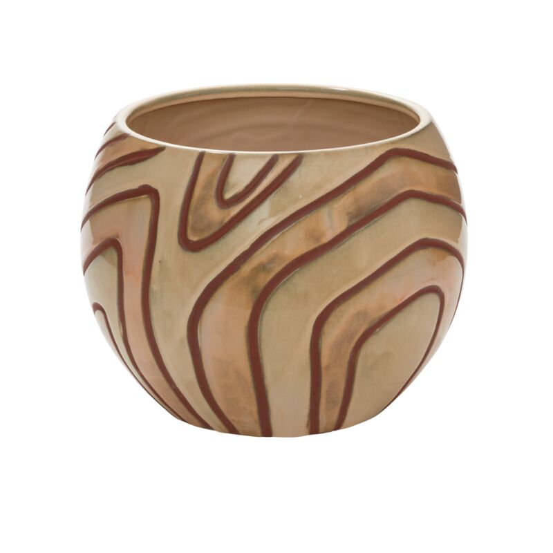 Design Shop Brown Mollino Collection Pot, 10.75" X 8.5"