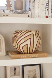 Design Shop Brown Mollino Collection Pot, 10.75" X 8.5"