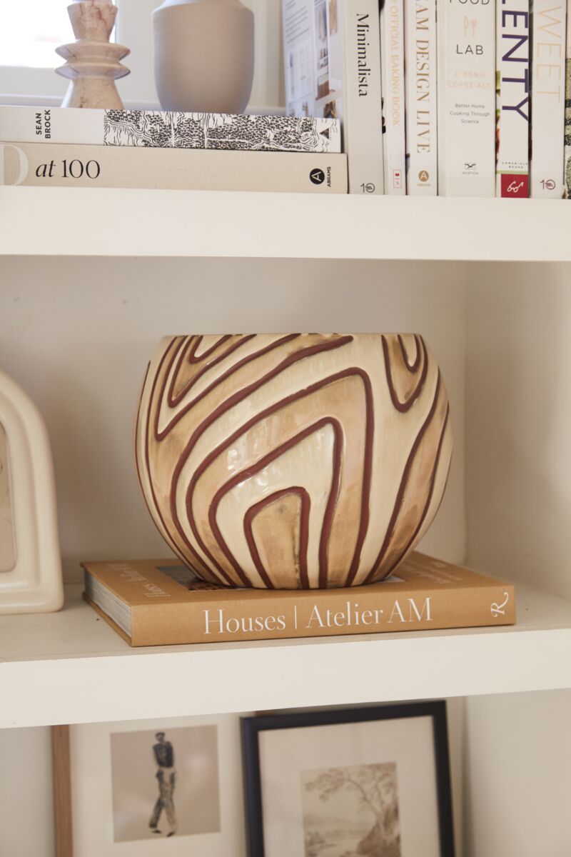 Design Shop Brown Mollino Collection Pot, 10.75" X 8.5"