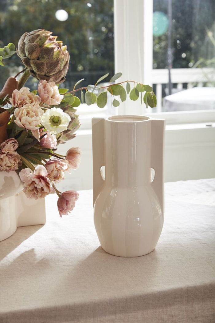 Design Shop Off-White Replay Collection Vase, 6.25" X 12"