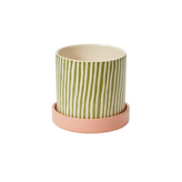 Design Shop Melancia Pot with Saucer 7.75"x 7", Set of 2