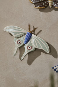 Design Shop Multicolor Sculpted Moth Wall Art White, 12.25" X 8.75", Set of 2.