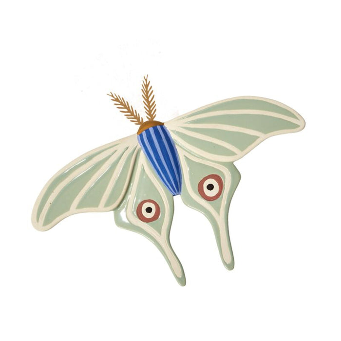 Design Shop Multicolor Sculpted Moth Wall Art White, 12.25" X 8.75", Set of 2.