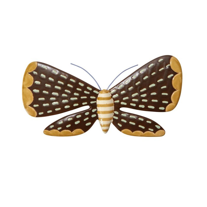 Design Shop Multicolor Sculpted Moth Wall Art Brown, 10" X 5.25", Set of 2.