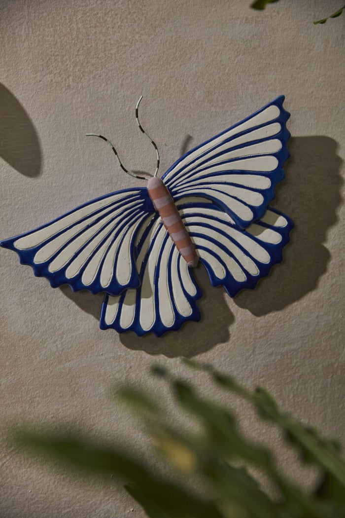 Design Shop Multicolor Sculpted Moth Wall Art Blue, 11" X 8", Set of 2.