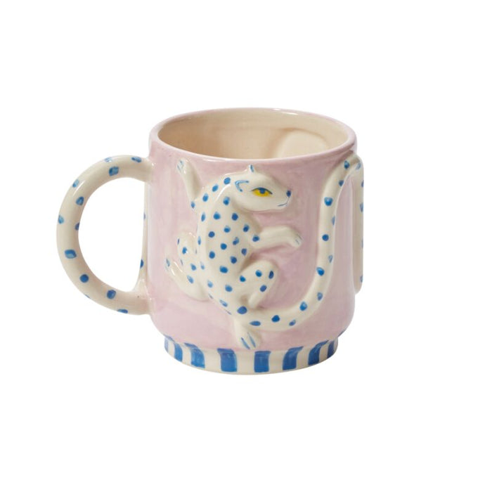 Design Shop Multicolor Wild Tails Mug, 5.25" X 4", Set of 4.