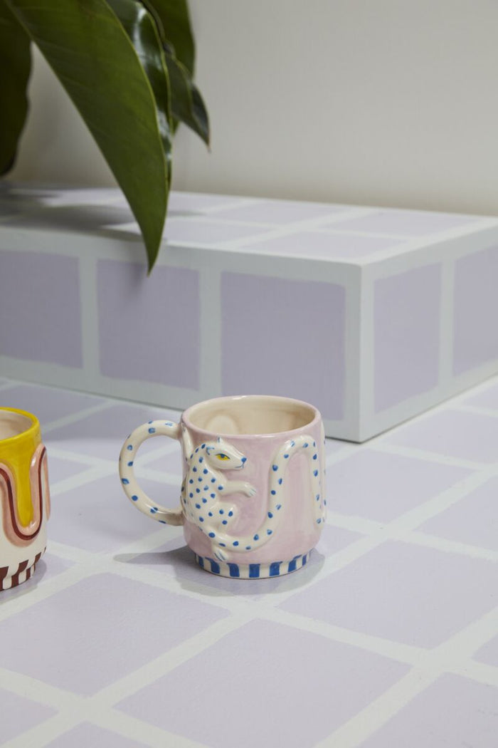 Design Shop Multicolor Wild Tails Mug, 5.25" X 4", Set of 4.