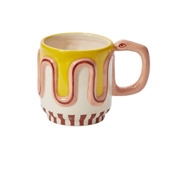Design Shop Multicolor Wild Tails Mug, 5.5" X 4", Set of 4.