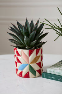Design Shop Cozy Quilt Pot 7.25"x 7"