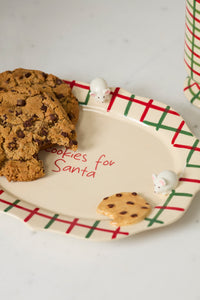 Design Shop Cookies for Santa Platter 10"x 8.25"x 1.5", Set of 2