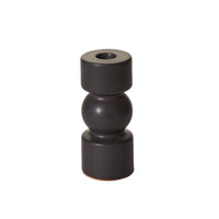 Design Shop Black Brea Candlestick, 2.25" X 5.25", Set of 2.