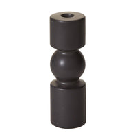 Design Shop Black Brea Candlestick, 2.5" X 7.75", Set of 2.
