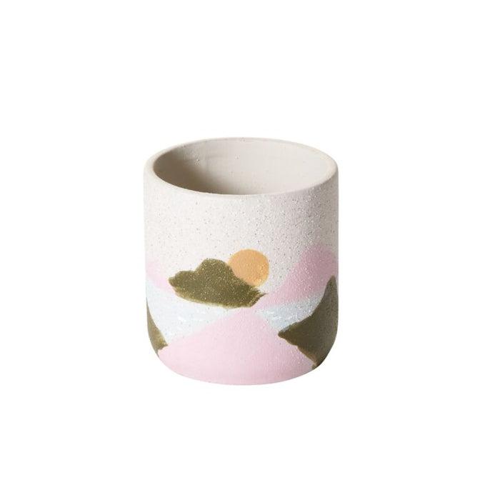 Design Shop Multicolor Mojave Pot Mountain View, 3.75" X 3.75", Set of 2.