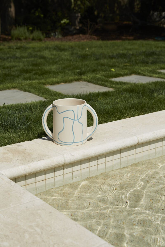 Design Shop White Maritza Pot, 10.5" X 8"