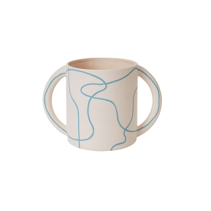 Design Shop White Maritza Pot, 18.75" X 12".