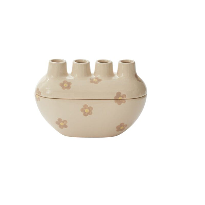 Design Shop Tan Petunia Collection Budvase, 8" X 5.25".