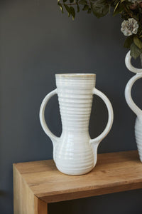 Design Shop Off-White Telfair Vase, 13.25" X 17.25".