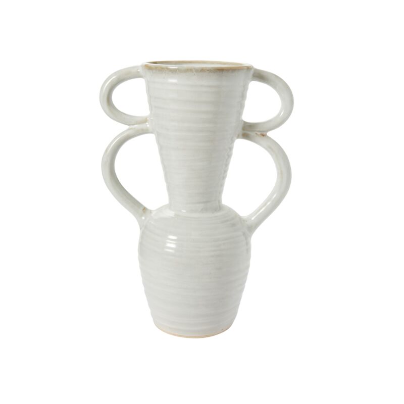 Design Shop Off-White Telfair Vase, 16" X 22.75".