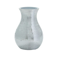 Design Shop Silver Disco Collection Vase, 6.75" X 9.5".