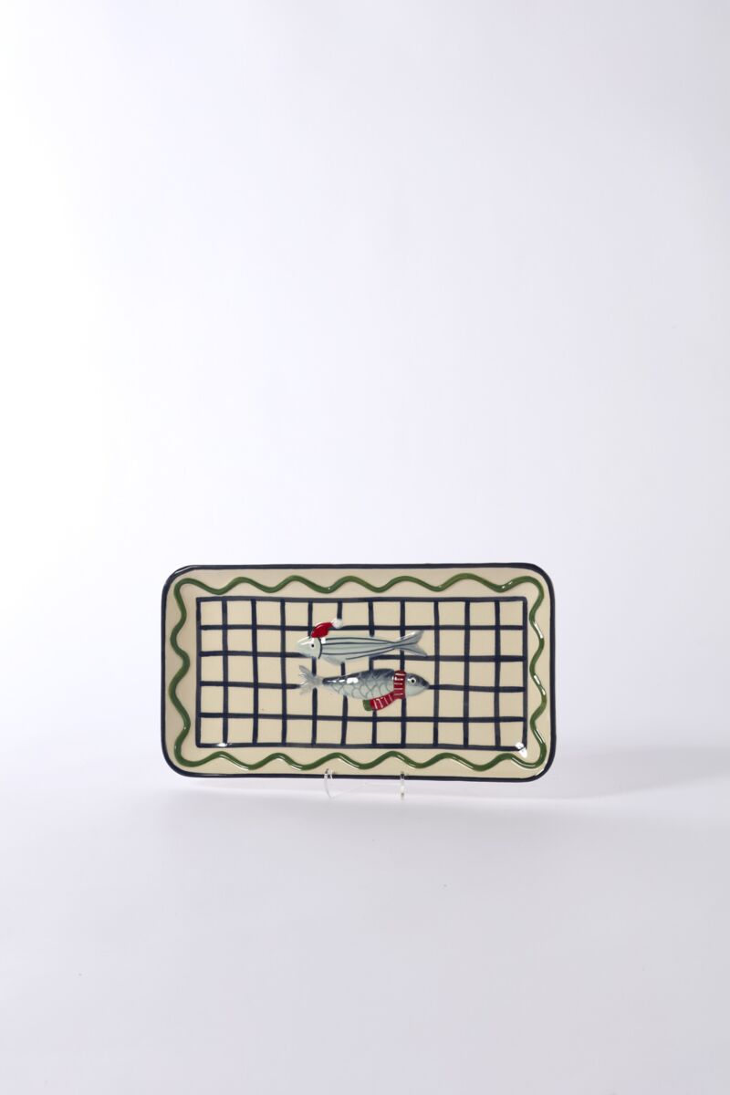 Design Shop Festive Fish Platter 12"x 6.25", Set of 2
