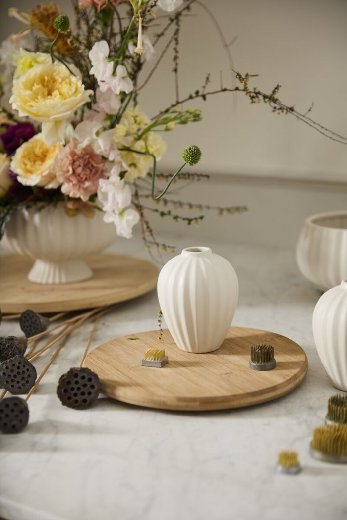 Design Shop Off-White Sonata Collection Budvase, 3.75" X 4.75", Set of 4.