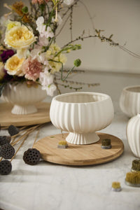 Design Shop Off-White Sonata Collection Compote, 7.25" X 5.25", Set of 2.