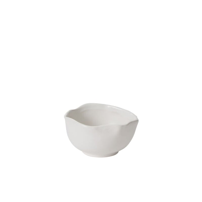 White ceramic bowl on a white background