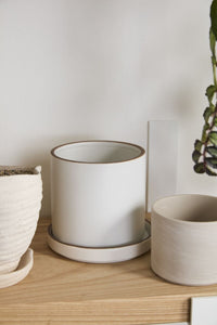 Design Shop Author Pot with Saucer 6.25"x 5.75", Set of 2
