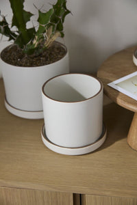 Design Shop Author Pot with Saucer 6.25"x 5.75", Set of 2