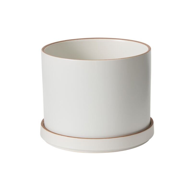 Design Shop Author Pot with Saucer 7.5"x 6", Set of 2