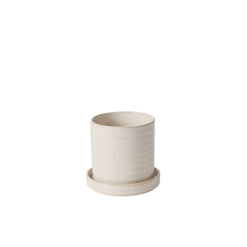 Design Shop Morse Pot with Saucer 6"x 5.5", Set of 2