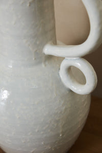Design Shop White Paria Vase, 14" X 22.5".