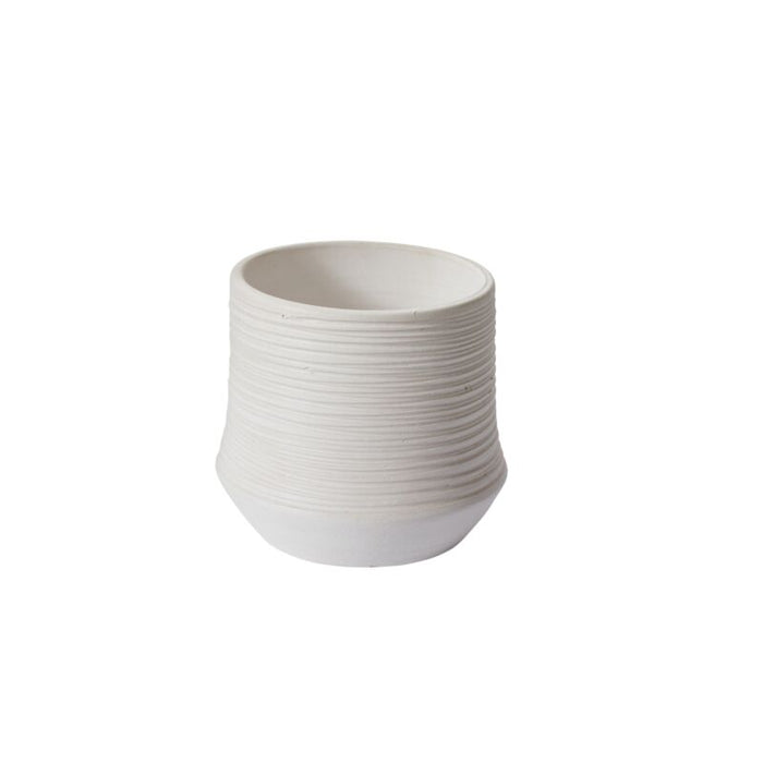 Design Shop White Offshore Collection Pot, 9.5" X 9".