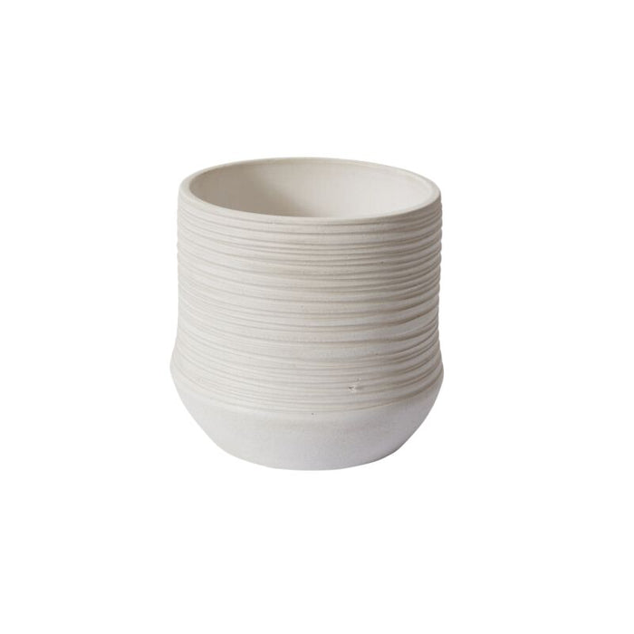 Design Shop White Offshore Collection Pot, 10.75" X 10.25".