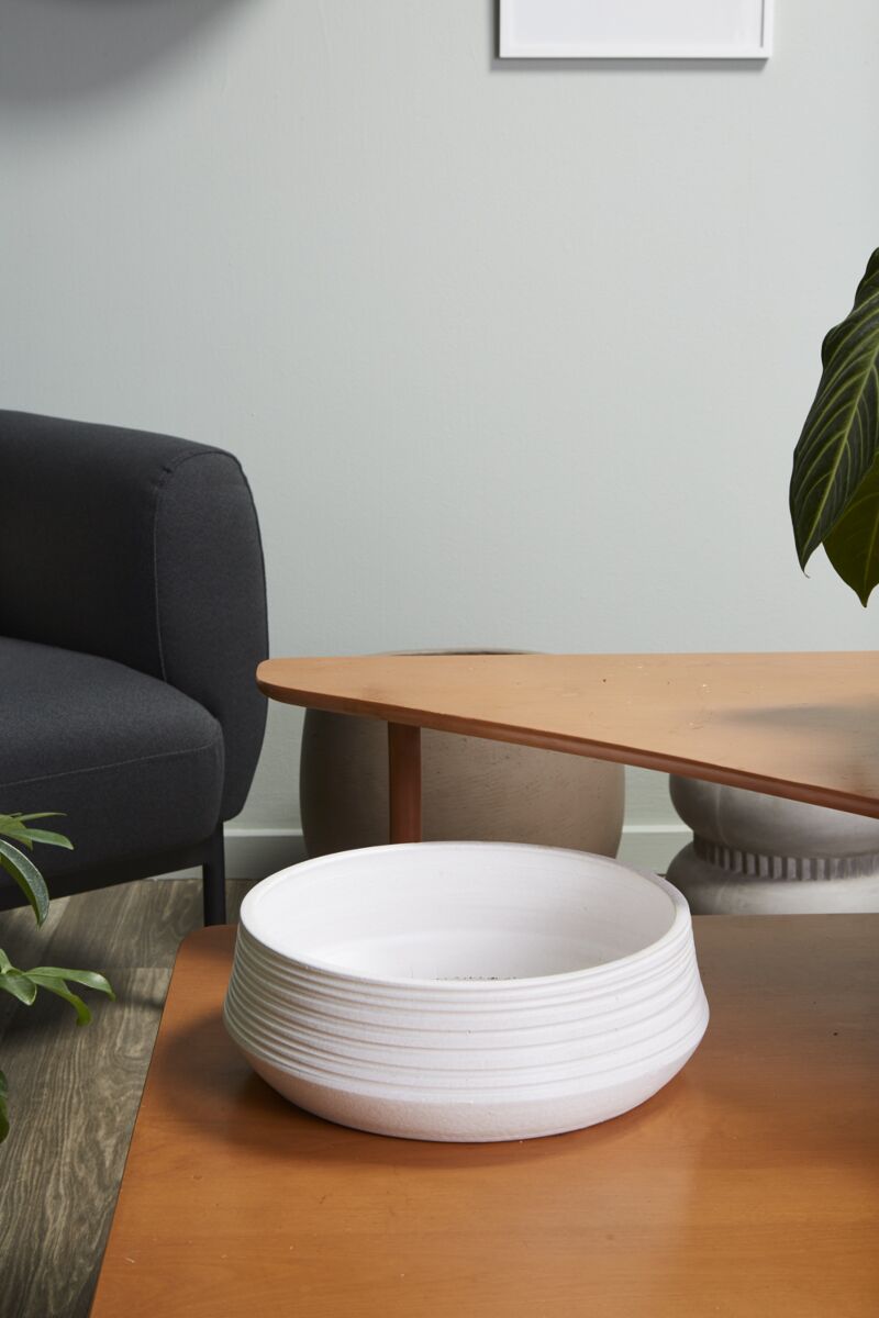 Design Shop White Offshore Collection Bowl, 13" X 4"