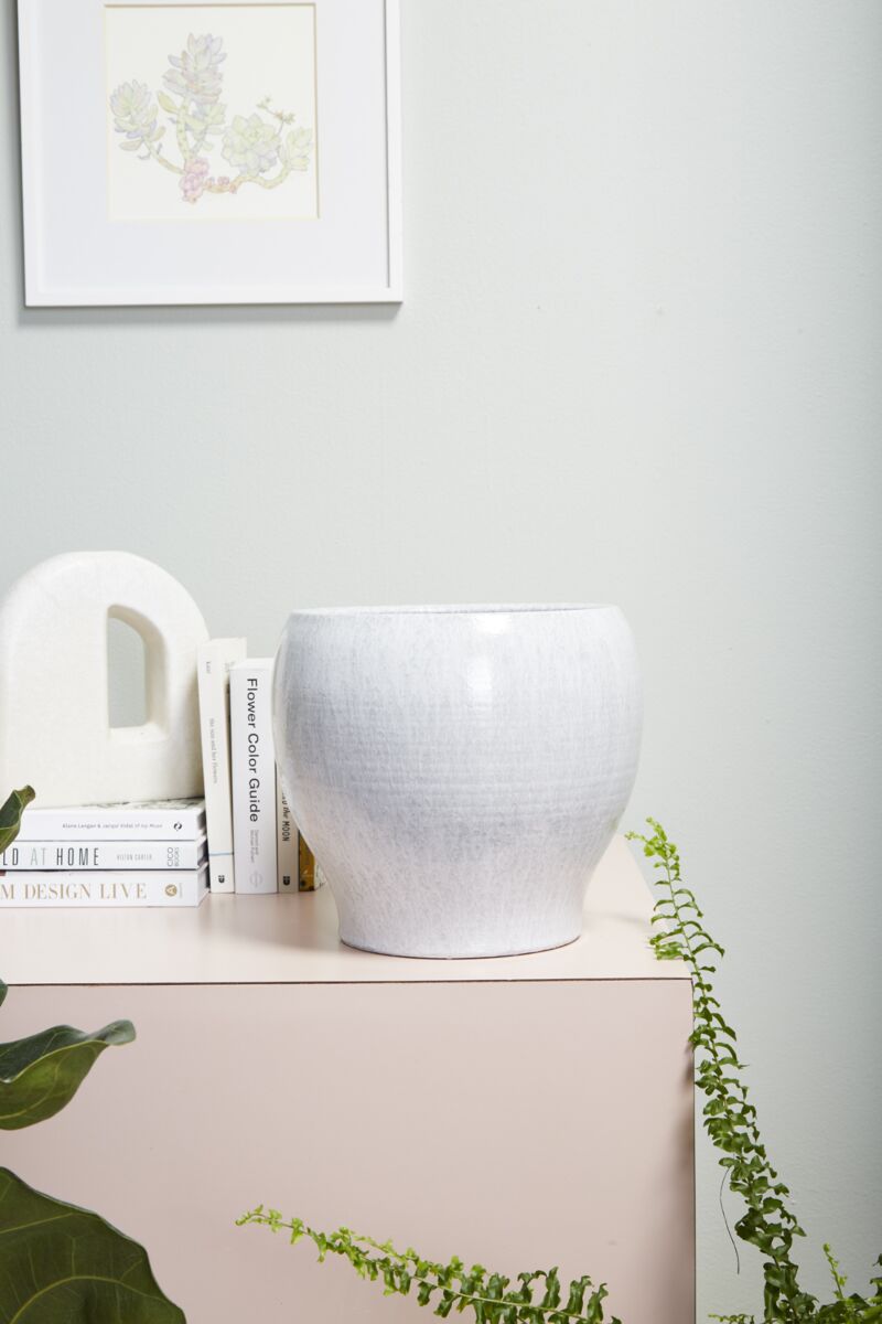 Design Shop Grey Quimby Pot, 10.5" X 9".