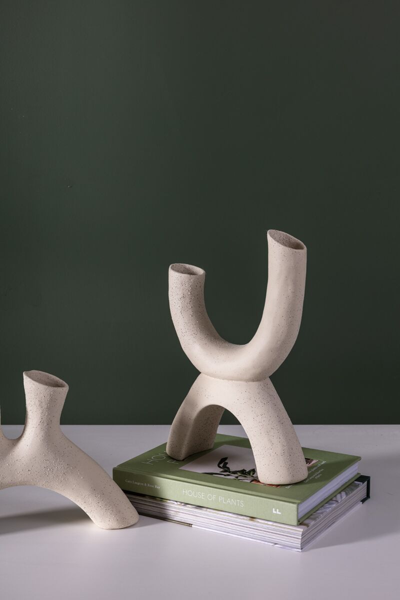 Design Shop Off-White Nexum Budvase, 8.5" X 12".