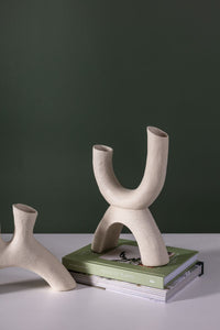 Design Shop Off-White Nexum Budvase, 8.5" X 12".