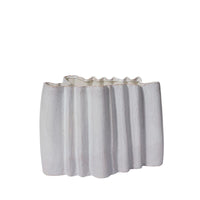 Design Shop White Artemis Vase, 13" X 10".
